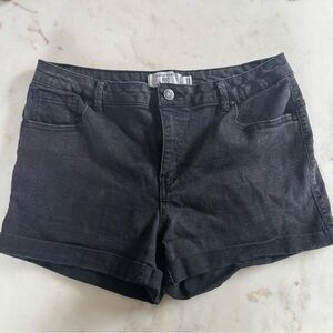 Dark Gray/ Black Women's Jean Shorts
